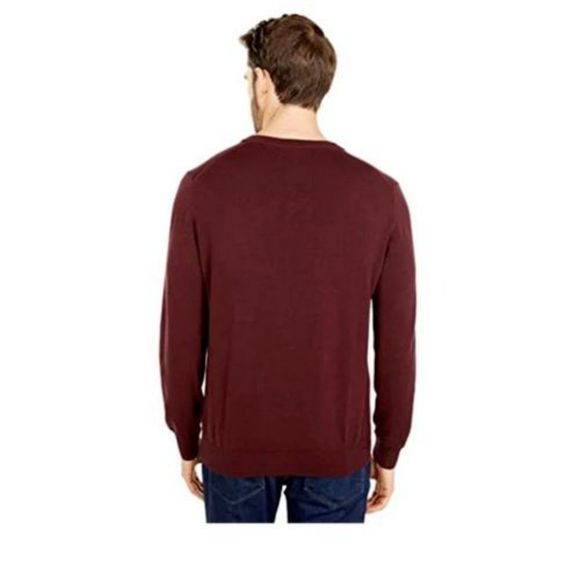 Lacoste GV5104 Men's Sz XL Burgundy Vine Chine Cotton V-Neck Sweater $98 - Picture 7 of 7